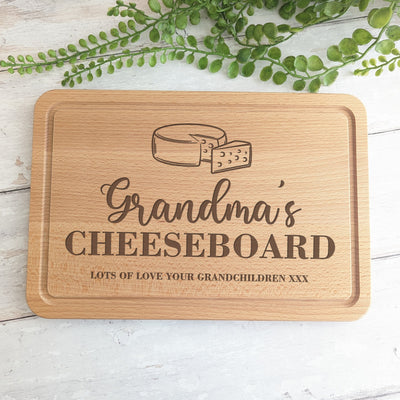 Personalised CheeseBoard Engraved Wooden Cutting Boards - Chopping Board for Cheese or Snacks