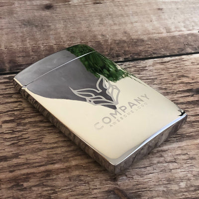 Personalised Custom Engraved Polished Flip-top Business Card Holder - Card Holder - Business Card Holder - Business Corporate Birthday Gifts