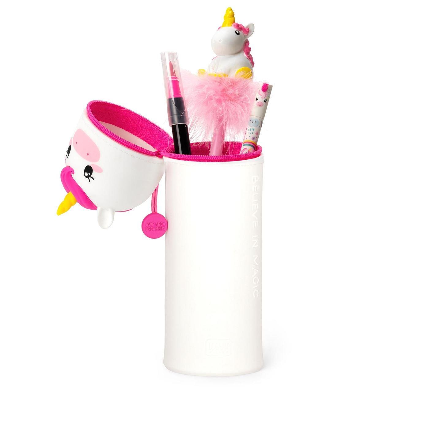 Legami Kawaii 2 in 1 Soft Silicone Pencil Case - Kawaii - Unicorn, Valentines Gifts, Cute Gifts, Cute Pencil Case, Legami Stationery