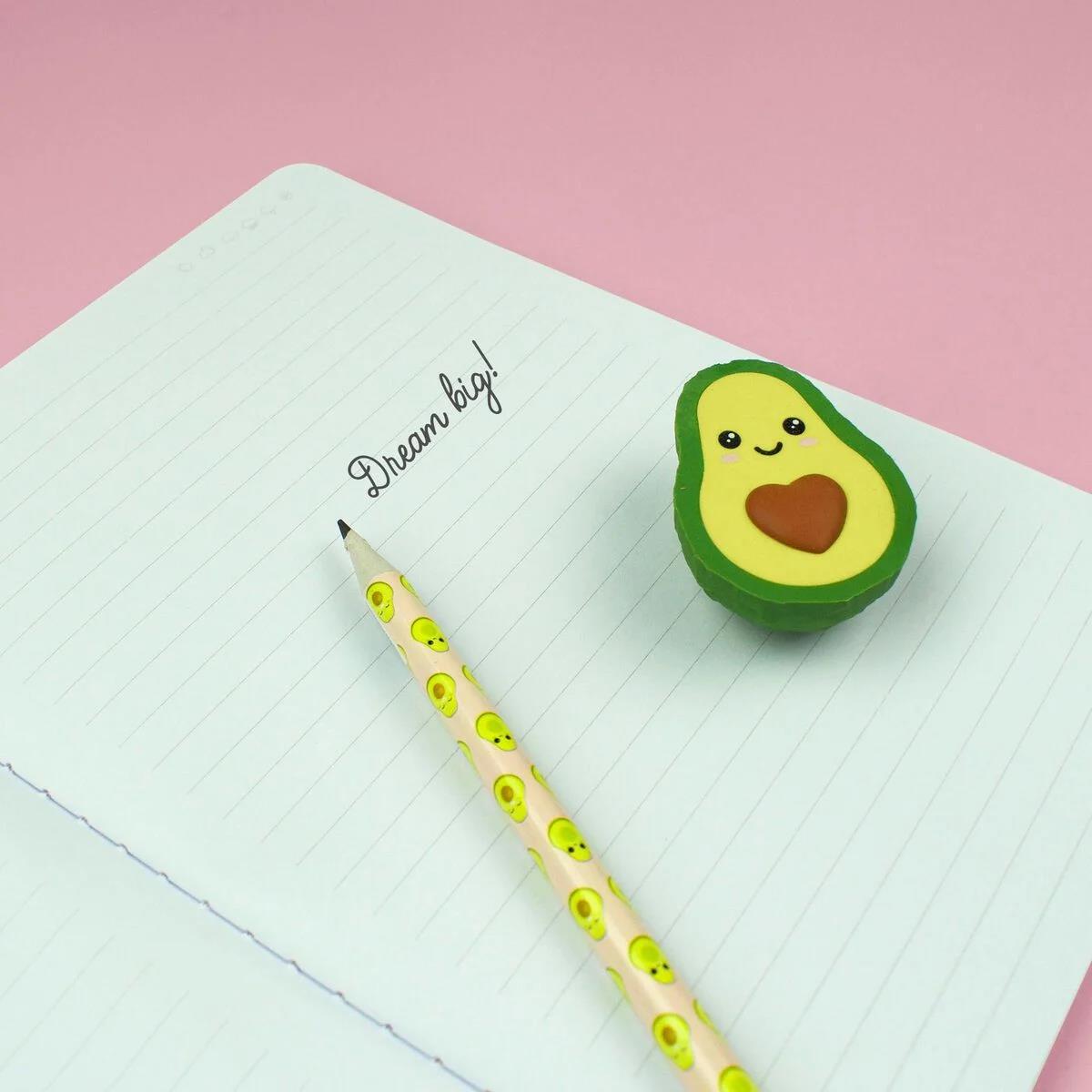 Legami Maxi Eraser - Let's Avocuddle, Avocado Rubber, Avocado Eraser, Cute Stationery, Funny Stationery, Legami Stationery