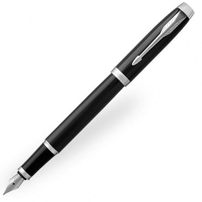 Personalised Parker IM Fountain Pen - Black With Chrome Trim