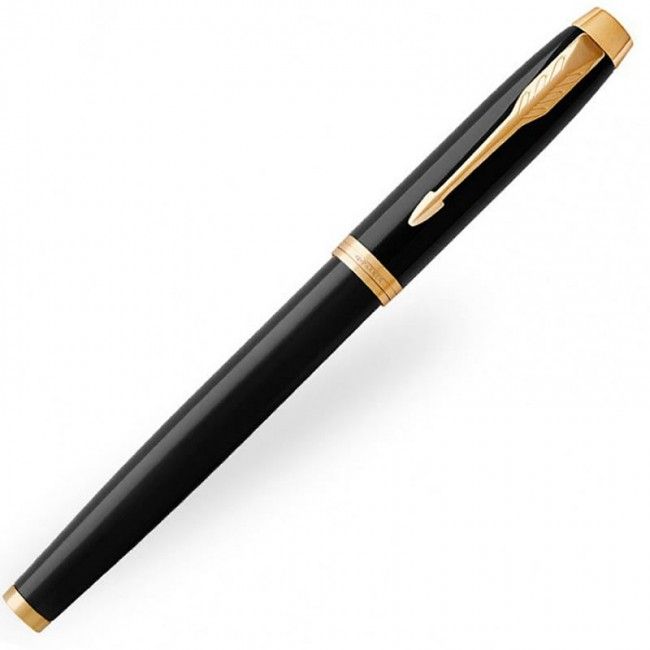 Personalised Parker IM Rollerball Pen - Black With Gold Trim
