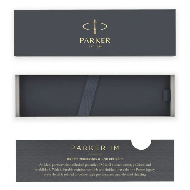 Personalised Parker IM Fountain Pen - Black With Chrome Trim