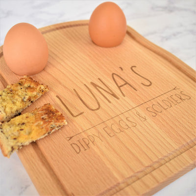 Personalised Egg & Toast Breakfast Board - Name