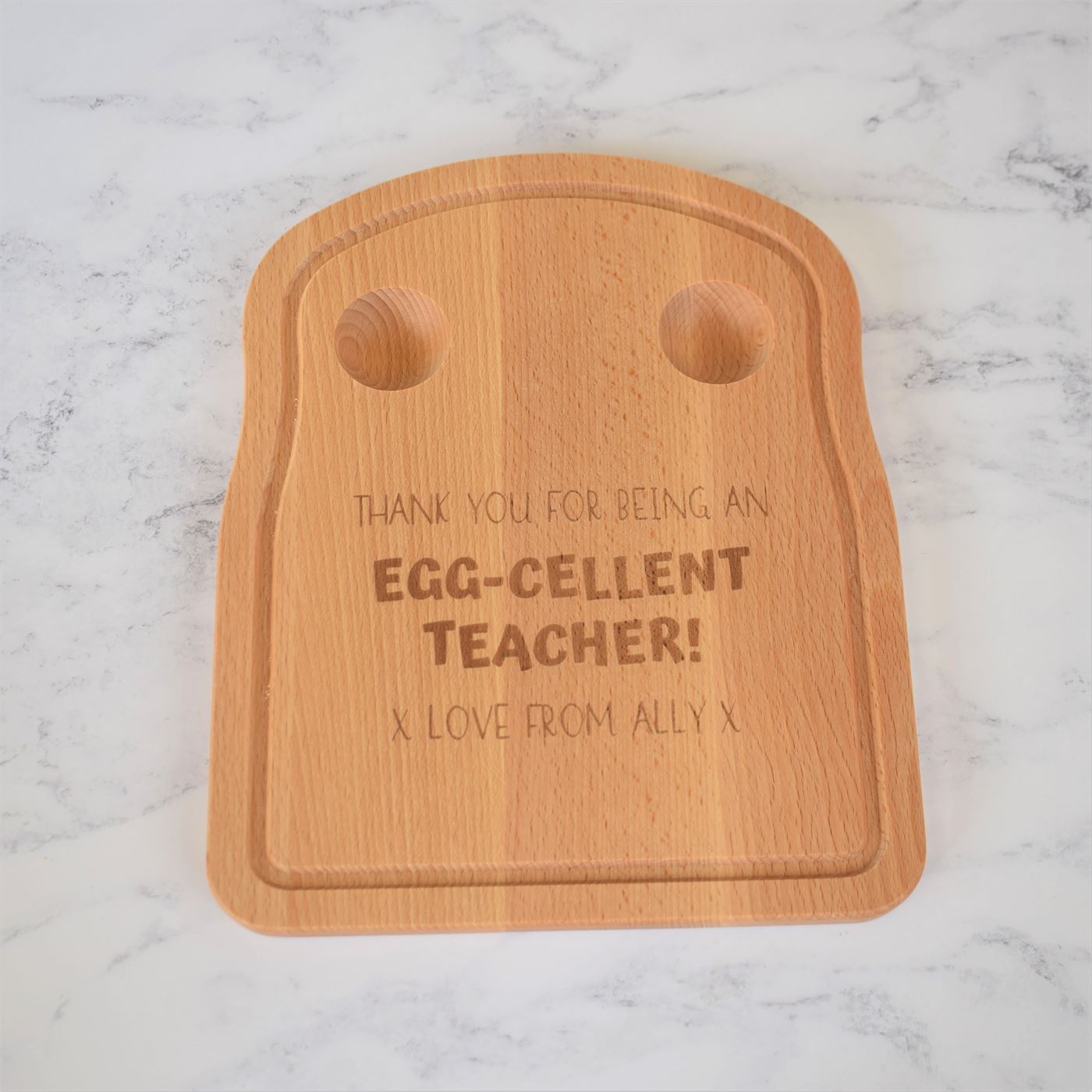Personalised Egg & Toast Breakfast Board - Teacher