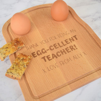 Personalised Egg & Toast Breakfast Board - Teacher