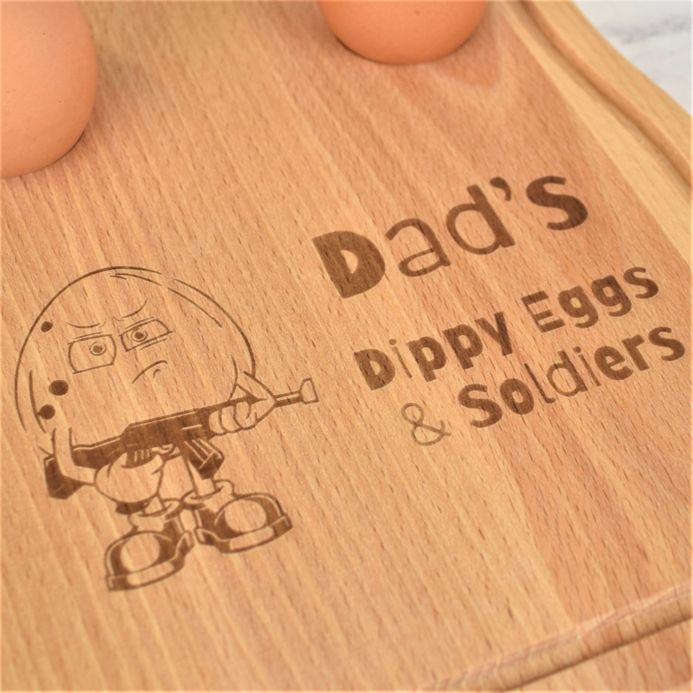 Personalised Egg & Toast Breakfast Board - Army