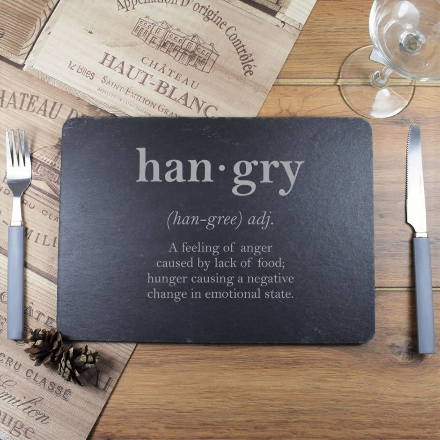 Personalised Slate Placemat - Hangry