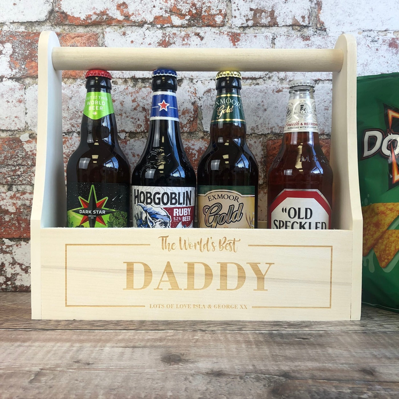 Personalised Wooden Beer Carrier - The World's Best