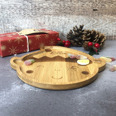 Personalised Bamboo Christmas Plate for Children - Elf