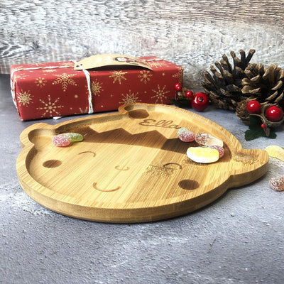 Personalised Bamboo Christmas Plate for Children - Elf