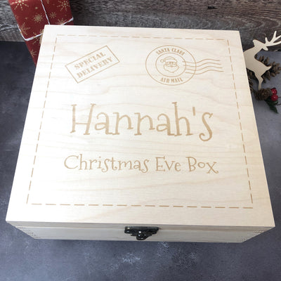 Personalised Wooden Christmas Eve Box - Christmas Post