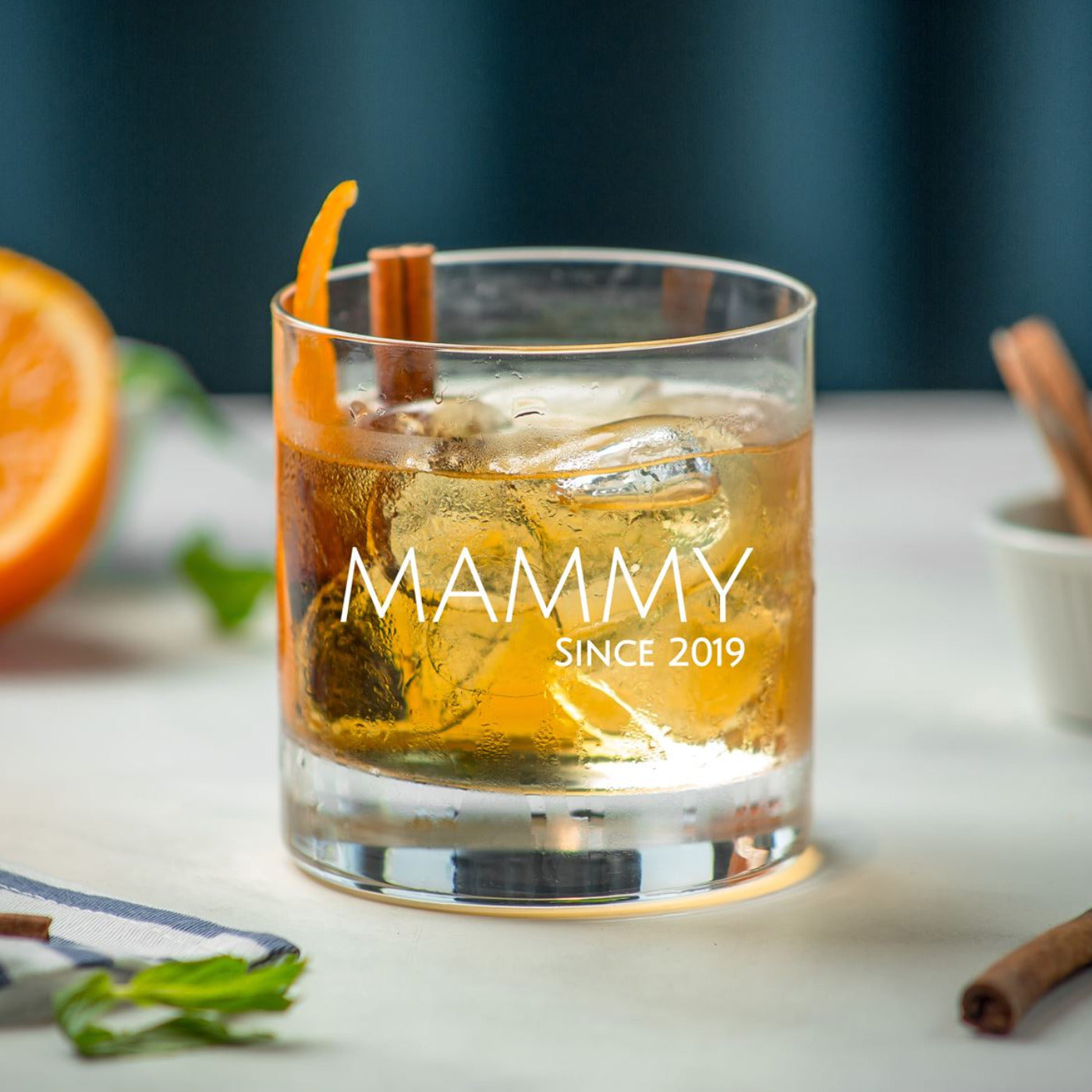 Personalised Whisky Glass Traditional Tumbler - Daddy Since