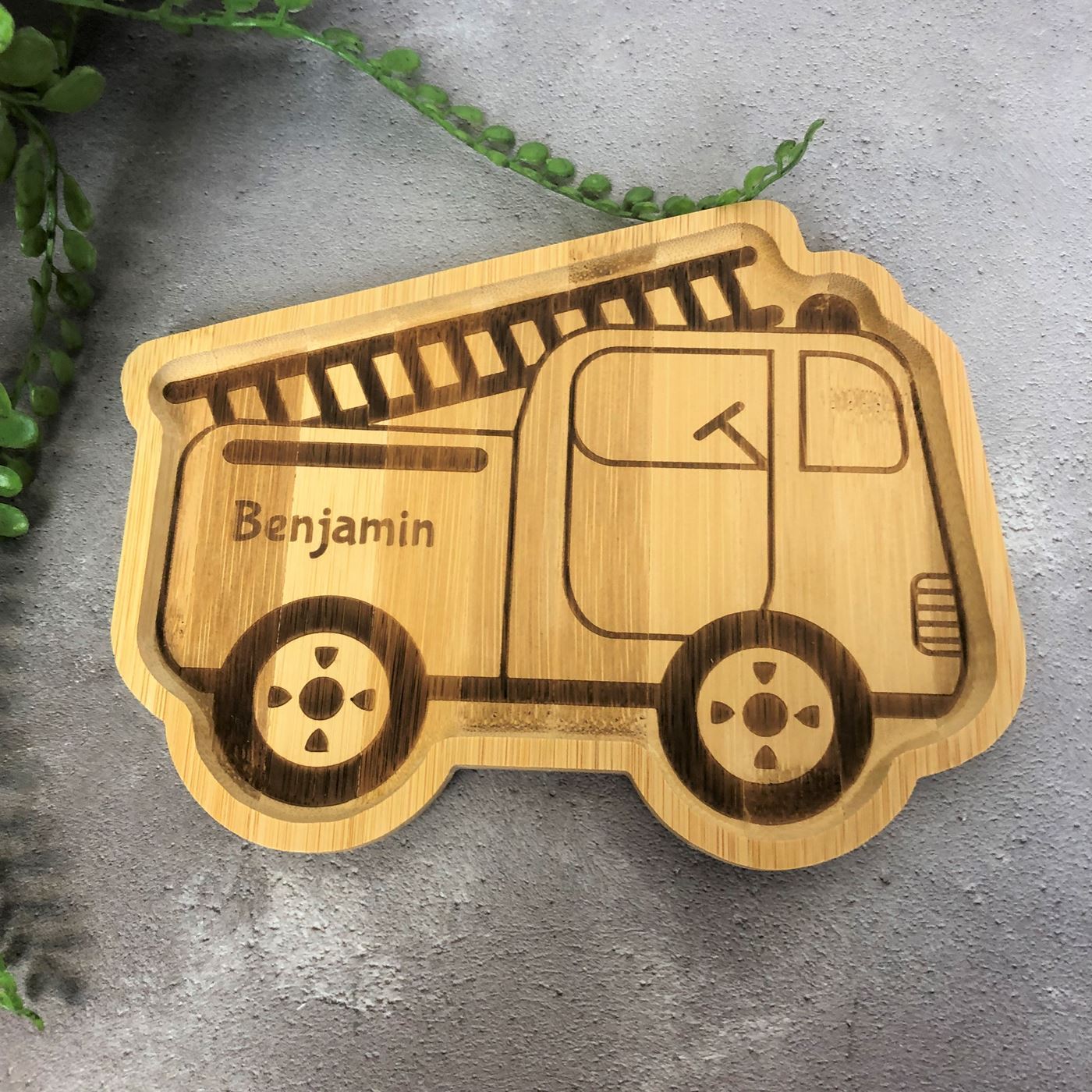 Personalised Tiger Bamboo Kids - Fire Engine