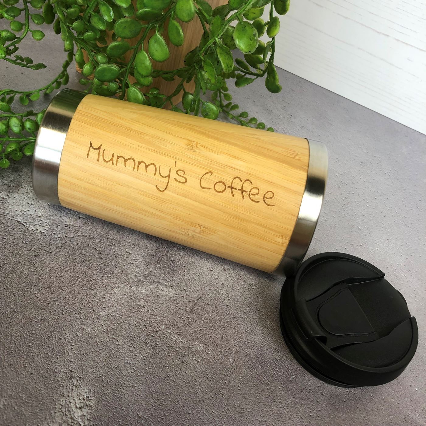 Personalised Deluxe Bamboo Eco-Friendly Coffee Cup