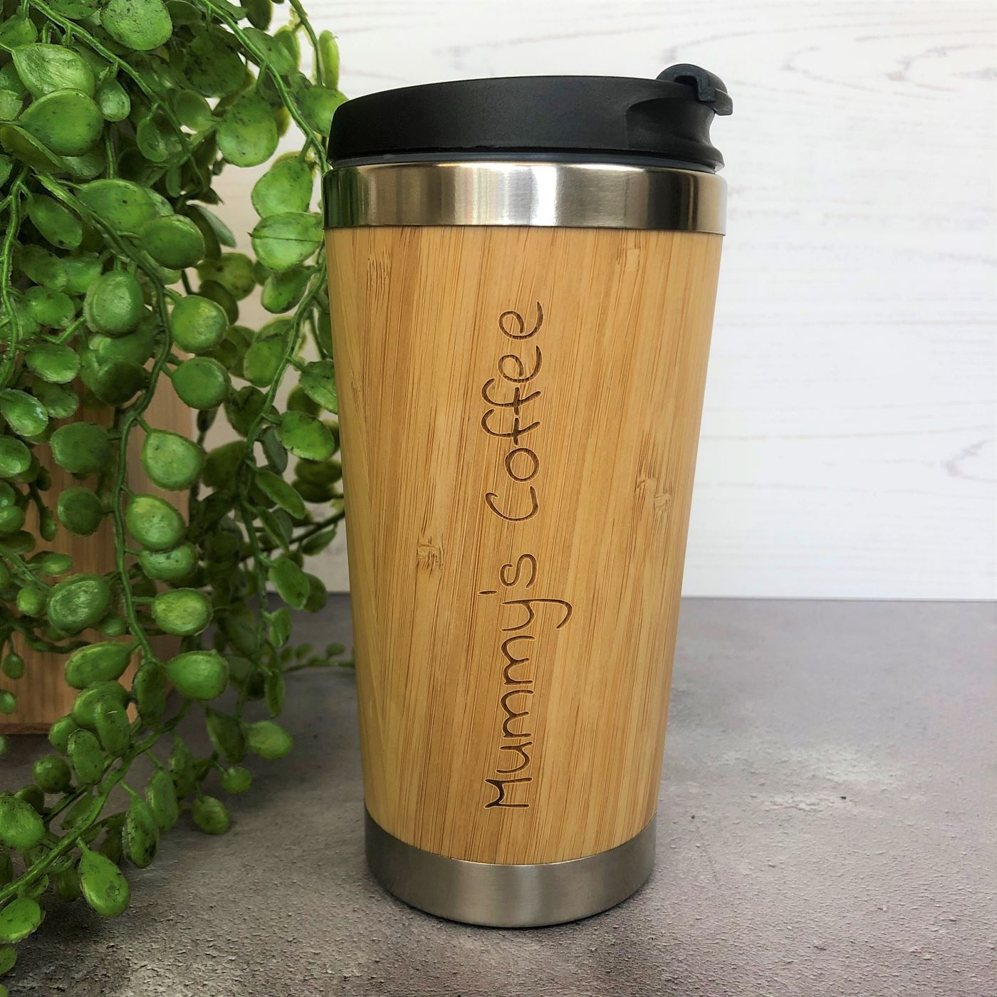 Personalised Deluxe Bamboo Eco-Friendly Coffee Cup