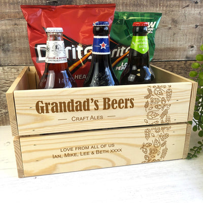 Personalised Wooden Crate - Beer Hop