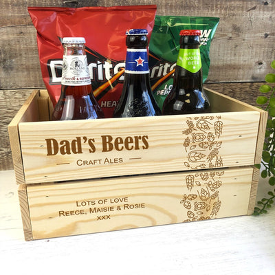 Personalised Wooden Crate - Beer Hop