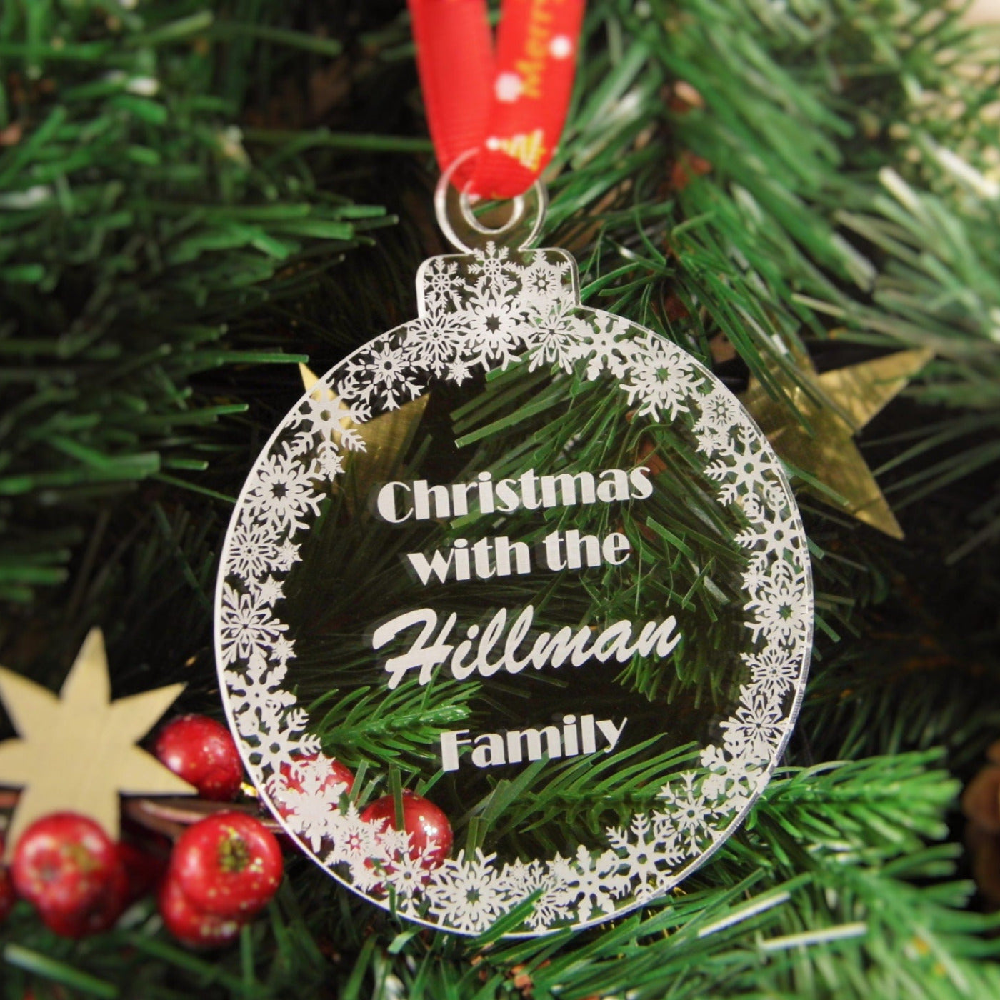 Personalised Christmas Bauble - With The Family