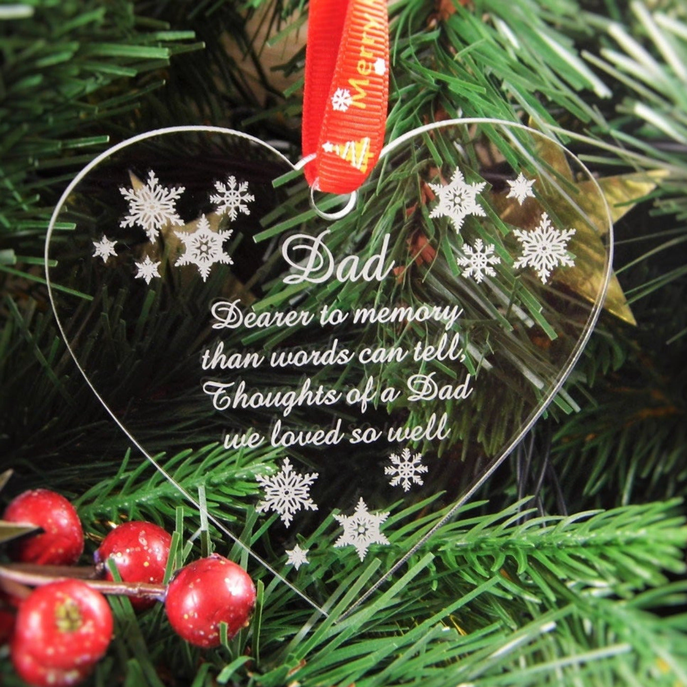 Personalised Christmas Bauble - In Memory Of Dad