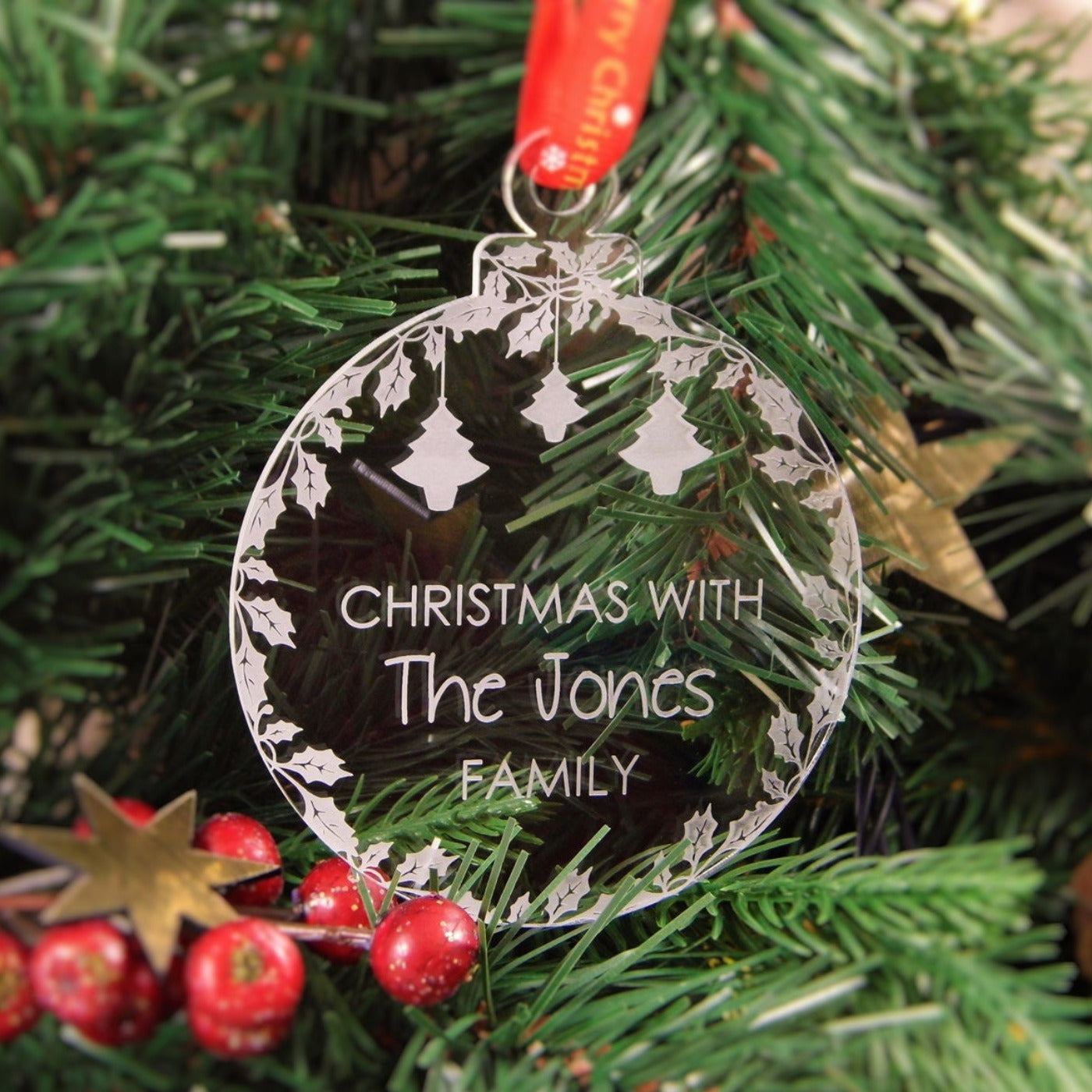 Personalised Christmas Bauble - Christmas With The Family