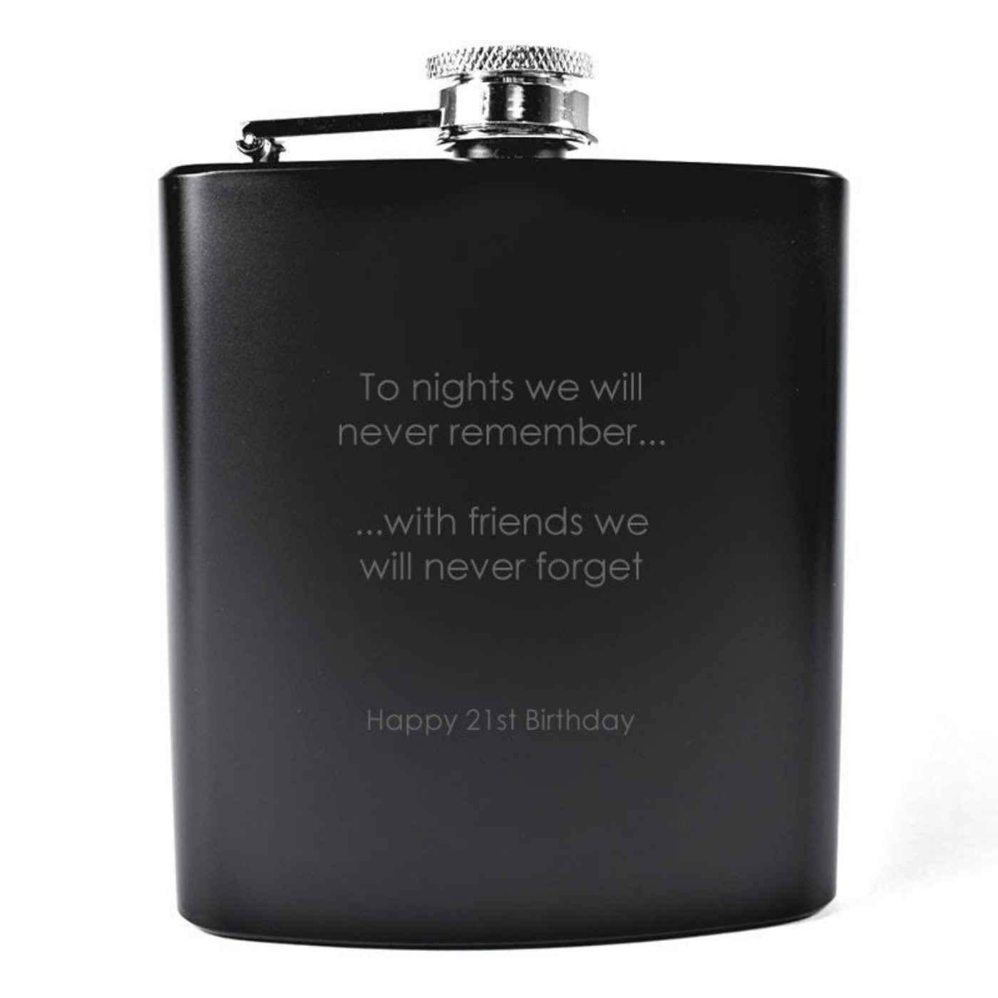 Personalised Special Occasion Black Hip Flask