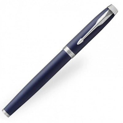 Personalised Parker IM Blue with Chrome Trim Rollerball Pen