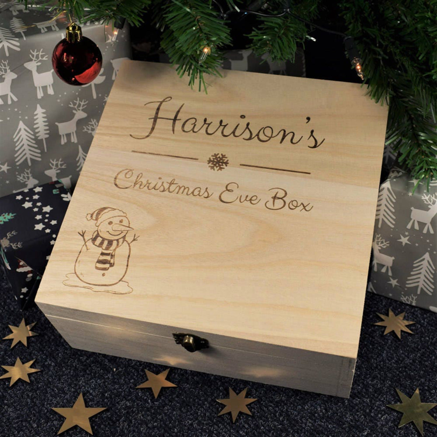 Christmas Eve Box - Festive Snowman Design