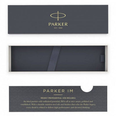 Parker IM Black and Gold Rollerball & Fountain Pen Set