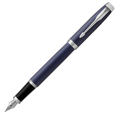 Personalised Parker IM Blue with Chrome Trim Fountain Pen