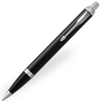 Personalised Parker IM Black With Chrome Trim Ballpoint Pen