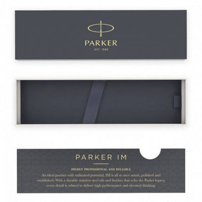 Personalised Parker IM Black with Gold Trim Fountain Pen