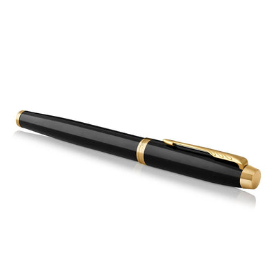 Parker IM Black and Gold Rollerball & Fountain Pen Set