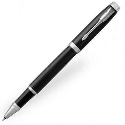 Personalised Parker IM Black with Chrome Trim Rollerball Pen