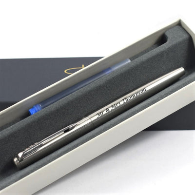 Personalised, Engraved Parker Jotter Stainless Steel FOUNTAIN PEN