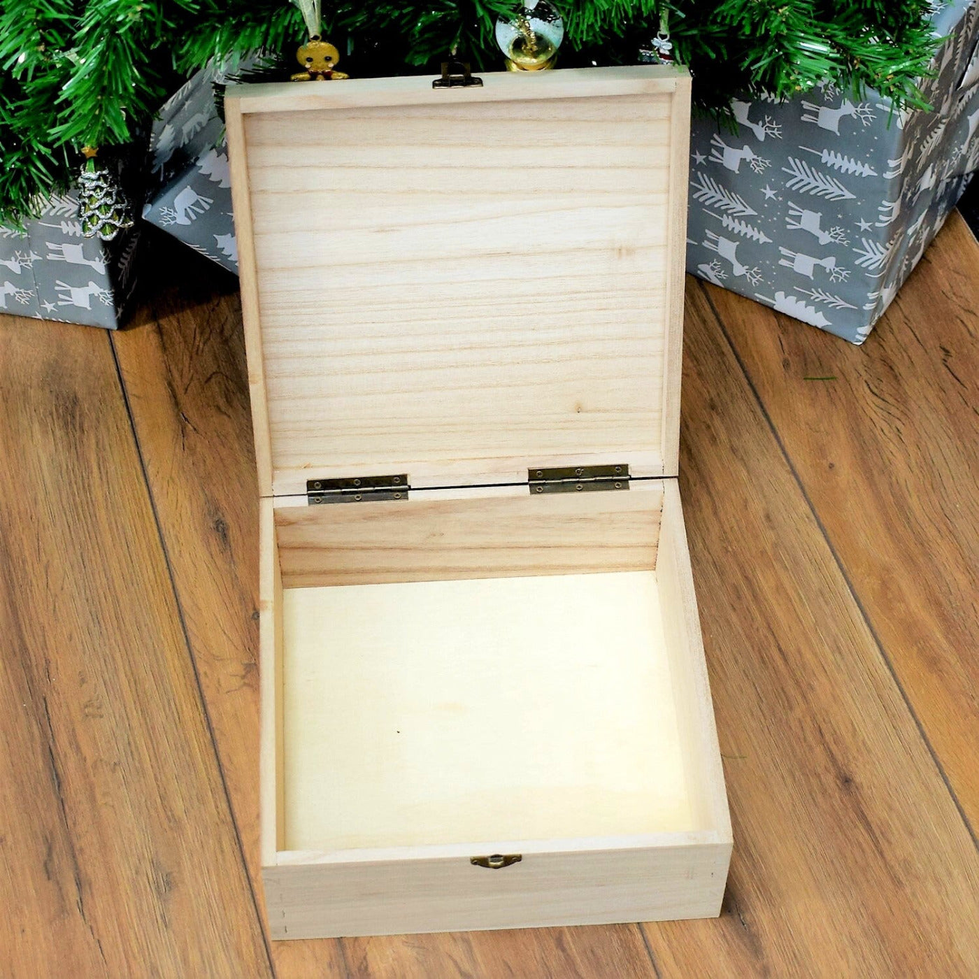 Personalised, Engraved Wooden Christmas Eve Box - Santa Sleigh