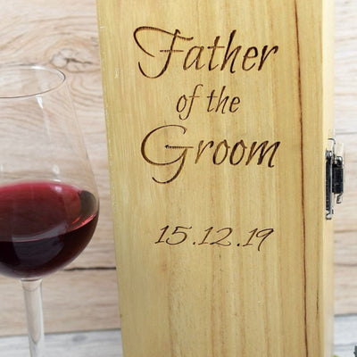 Personalised Wedding Wine Box - Father Of The Groom