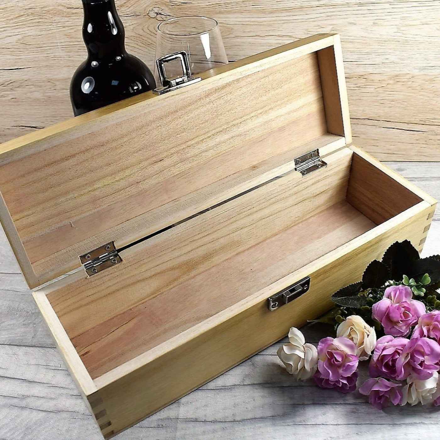 Personalised Wedding Wine Box - Bride & Groom