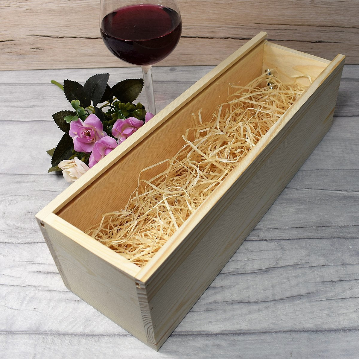 Personalised Wine Box With Clear Lid - Mr & Mrs