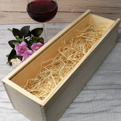 Personalised Wine Box With Clear Lid - Eat Drink & Be Merry