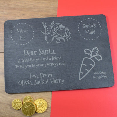 Santa Treat Board, Personalised Christmas Eve Board, Santa & Rudolph’s Christmas Eve Plate