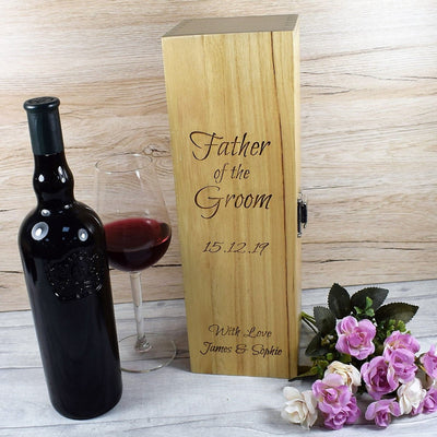 Personalised Wedding Wine Box - Father Of The Groom