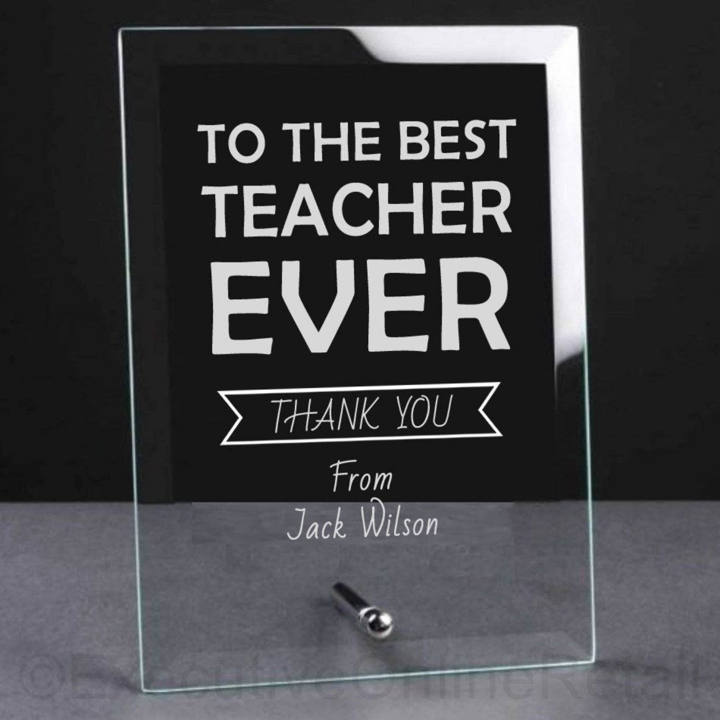 Personalised Teacher Glass Plaque - Best Teacher