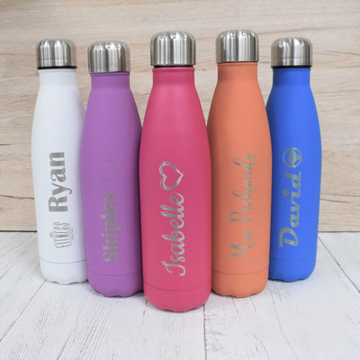 Personalised Water Bottle Engraved Insulated Metal Bottle 