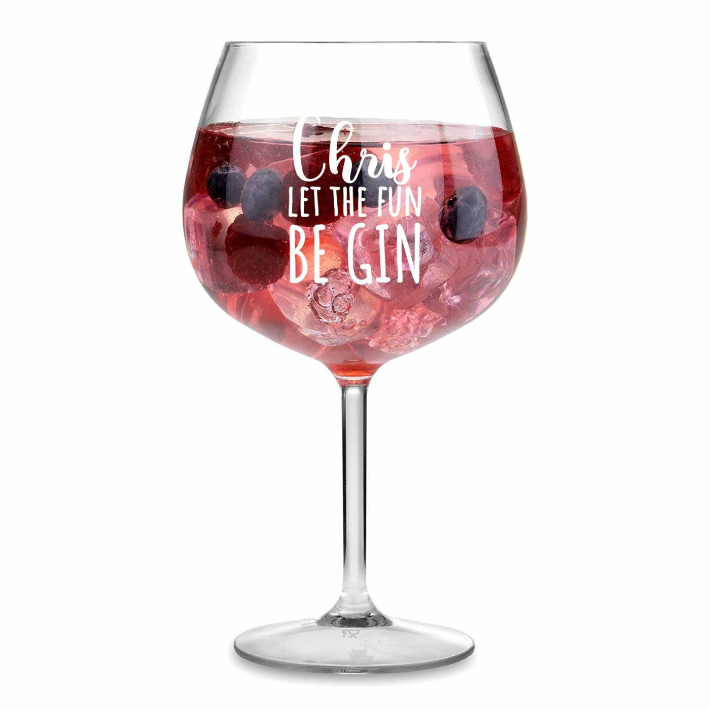 Personalised Engraved Gin Glass - Fun Be Gin