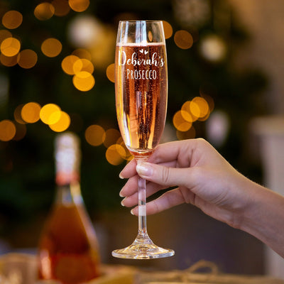Personalised Champagne Flute - Name & Drink
