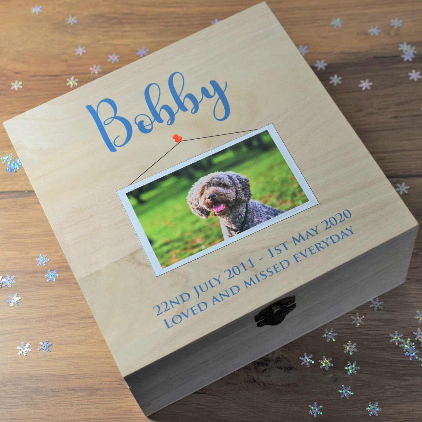 Pet Memorial Keepsake Box - Personalised Photo, Dog, Cat Remembrance
