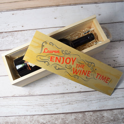 Personalised Wine Box - Enjoy Wine