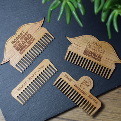 Personalised Wooden Beard Comb