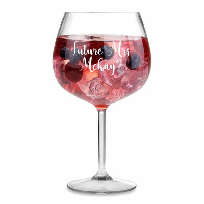 Personalised Engraved Gin Glass - Future Mr Or Mrs